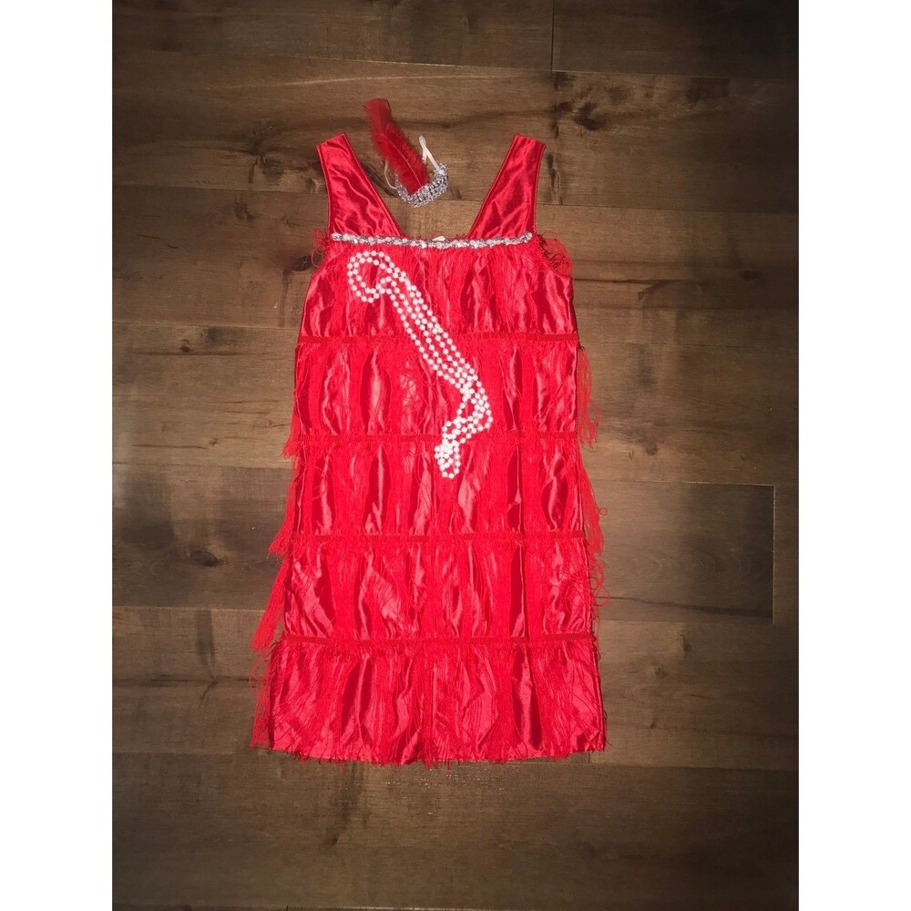 Red Flapper costume Halloween Spirit adult small